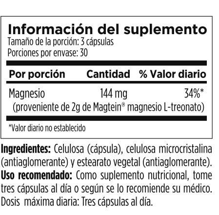 Magnesio L-Treonato - Imagen 2